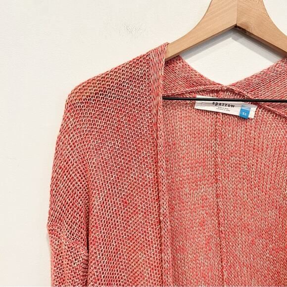 Anthropologie Sparrow Knit Open Sweater Red Size XS - Picture 3 of 8